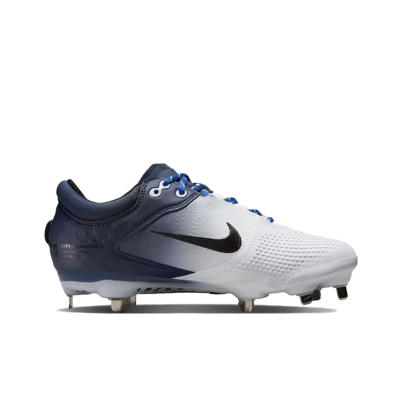 Nike Hyperdiamond 4 Abrasion Resistant Breathable Low Top Training Shoes GS Blue White-1