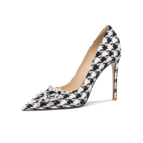 Lily Wei High Heels Women's Houndstooth