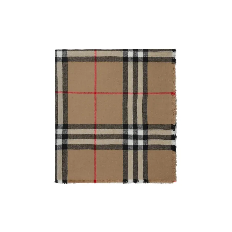Burberry Vintage Check Frayed edge Scarf-0