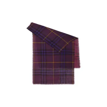 Burberry Plaid-check Wool-silk Scarf
