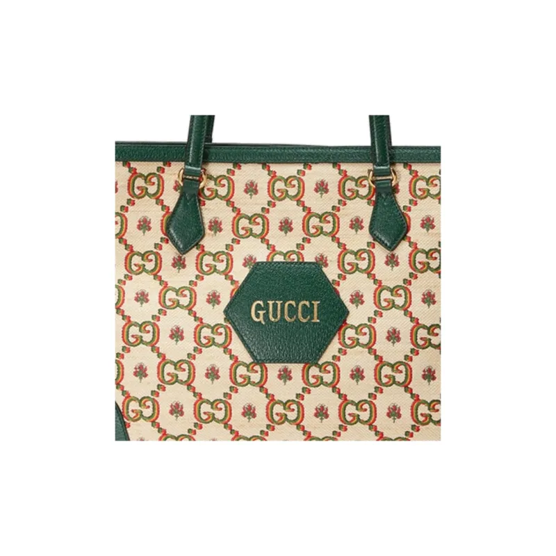 GUCCI Ophidia Jacquard Fabric Tote Bag, Shopping Bag, Handbag, Shoulder Bag Unisex-5