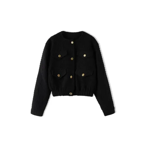 NORA.LOU Cropped Coats Women's Black