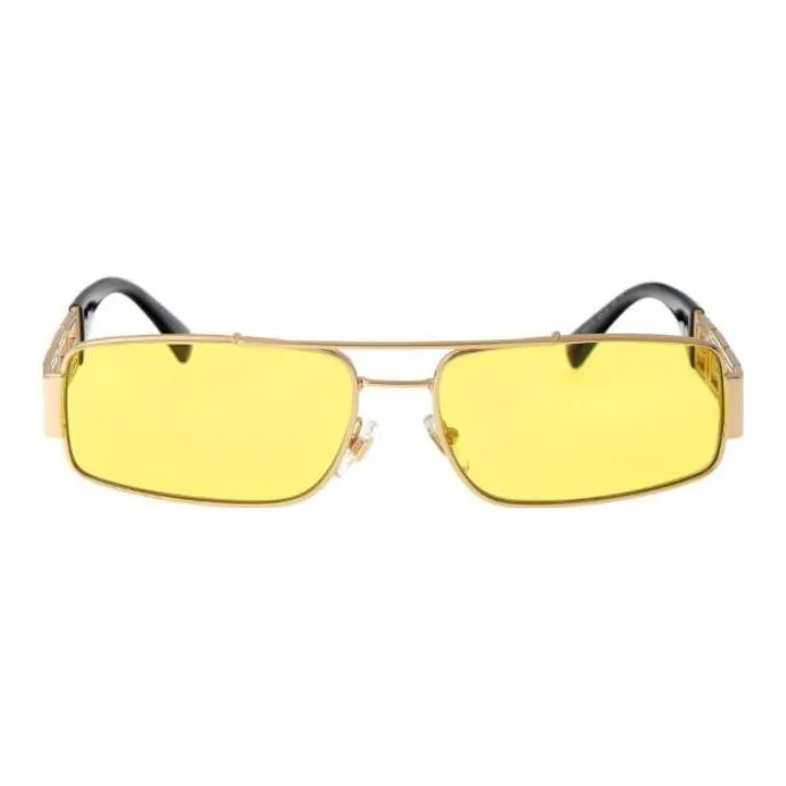 VERSACE Metal Aviator Sunglasses Men's Gold-1