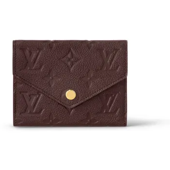LOUIS VUITTON Victorine Leather Victoria Wallet Regular Women's Burgundy