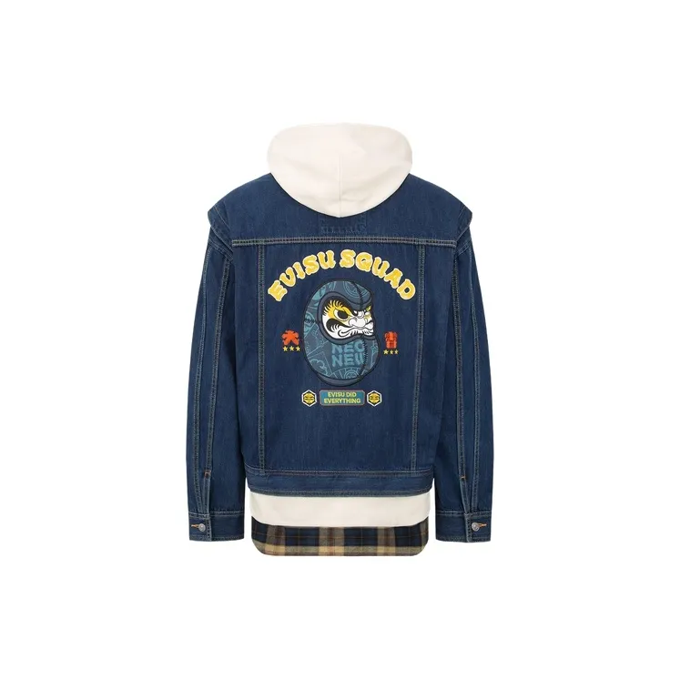 EVISU Denim Jackets Men Denim Blue-1