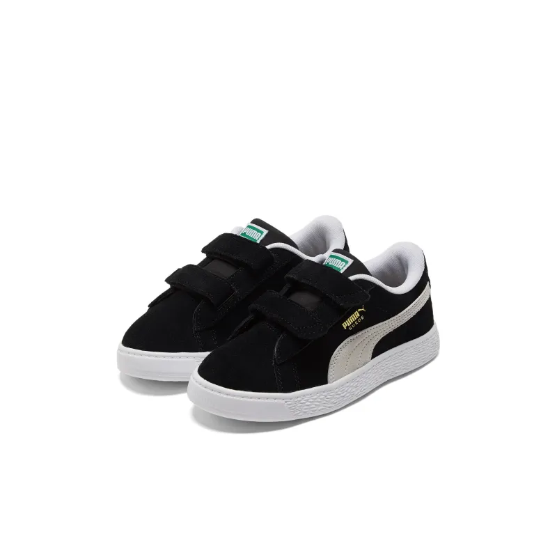 PUMA Suede Classic Abrasion Resistant Low Top Kids' Skateboarding Shoes Black White Kids'-3