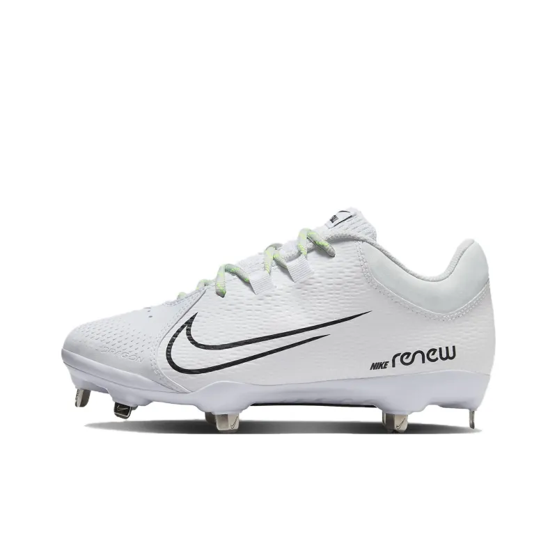 Nike Hyperdiamond 4 Durable Breathable Lightweight Low-Top Training Shoes GS White-0