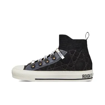 DIOR Walk'n'Dior Platform Shoes High Top Stylish Skateboarding Shoes Women's Black