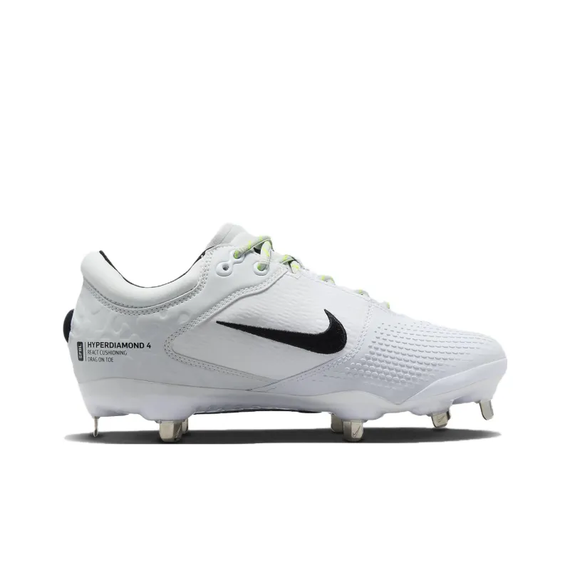 Nike Women's Hyperdiamond 4 Elite 'White Black Volt'-1