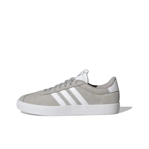 Adidas Vl Court 3.0 Grey Cloud White Silver Metallic Women's