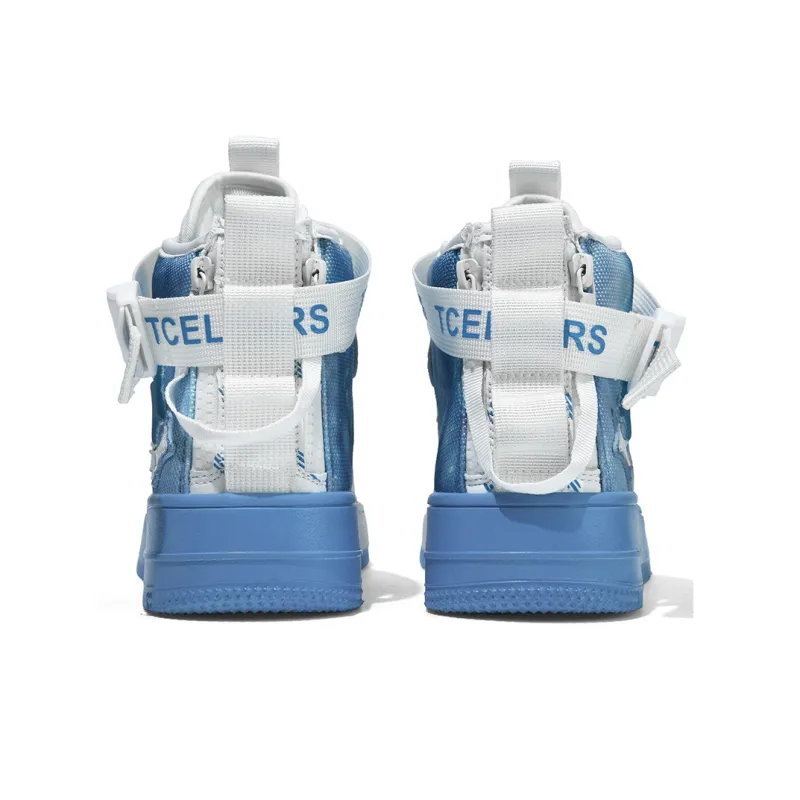 TCELLARS Coverage Cushioning Abrasion Resistant Lightweight Support Height Increasing Mid Top Skateboard Shoes Unisex-6