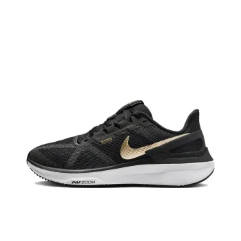Nike Structure 25 Black White Dark Smoke Grey Metallic Gold Women's