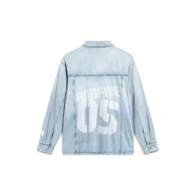 LINING Badfive Denim Jackets Men Light Denim Blue-1