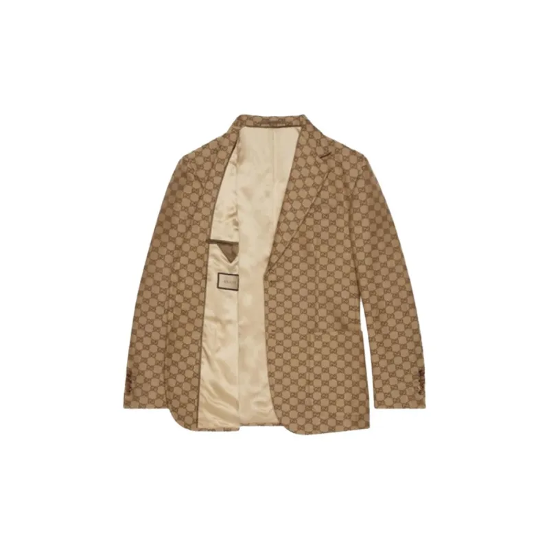 GUCCI Gg Supreme Linen Blazer-1