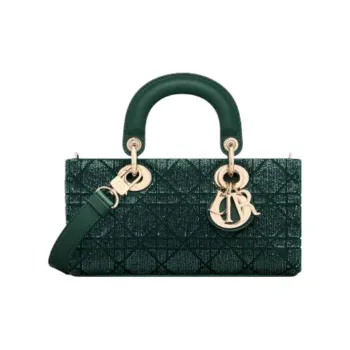 DIOR Lady D Joy Cotton Lady Dior Bag, Shoulder Bag, Crossbody Bag, Handbag Small Size Women's Green