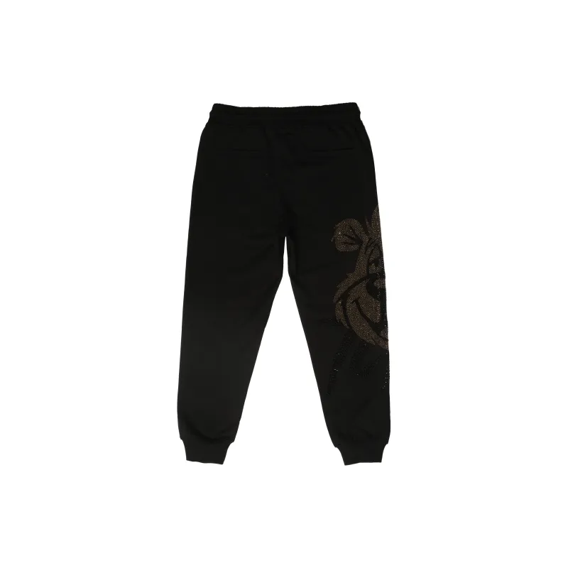 TCH Knitted Sweatpants Unisex Black Base Gold Logo-1