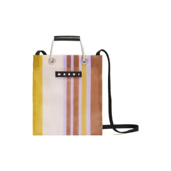 MARNI Polyamide Tote Bag, Shopping Bag, Handbag, Shoulder Bag, Crossbody Bag Mini Women's Purple/Multicolor
