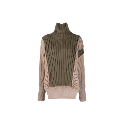 MM6 Maison Margiela Contrasting Panel-detail Chunky-knit Jumper