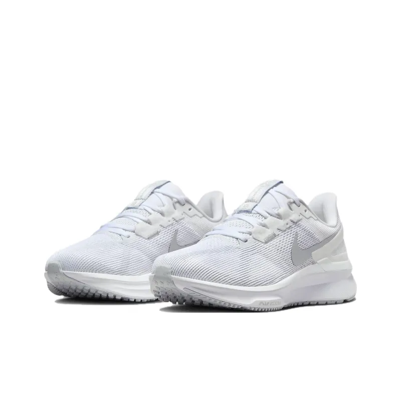 Nike Air Zoom Structure 25 Wide 'White Metallic Silver' Women's-2