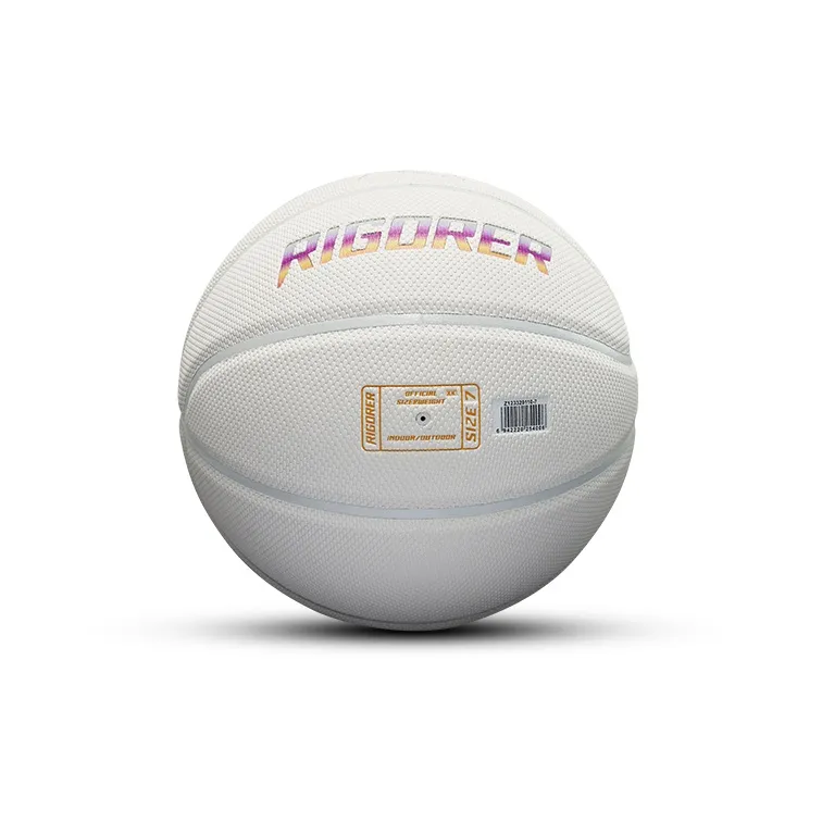 RIGORER PU Basketball White Multicolor Size 7 Training Unisex-4