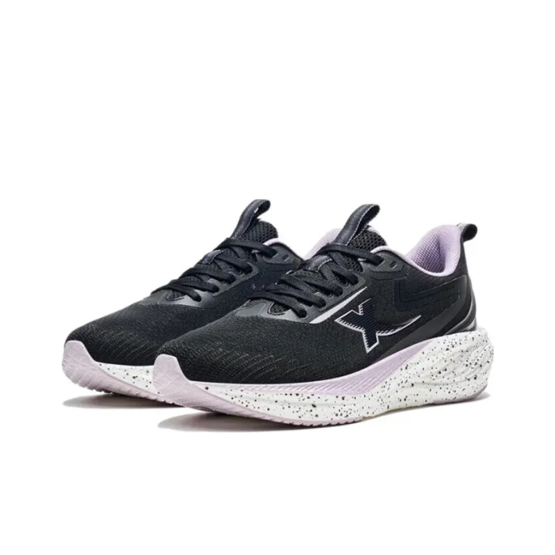 XTEP Slip Resistant Lightweight Thermal Low Top Running Shoes Women's Black Purple-2