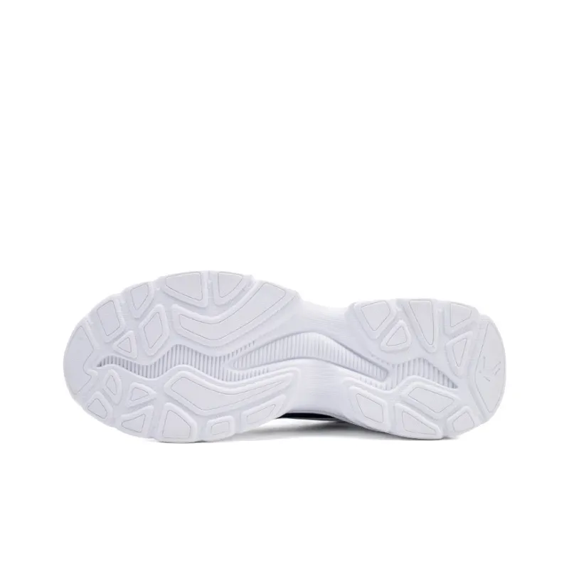 QIAODAN Cushioning, Slip Resistant, Breathable, Lightweight Coverage Low Top Casual Running Shoes Men's White Blue-5