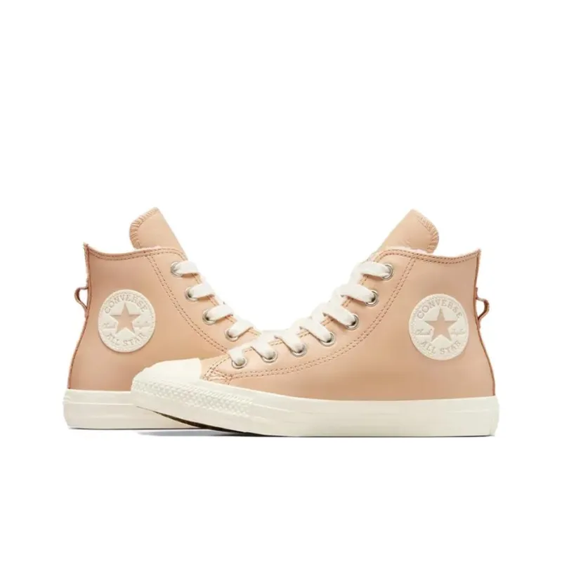 Converse Women's Chuck Taylor All Star Leather High 'Faux Fur Lining Epic Dune Egret' Women's-3