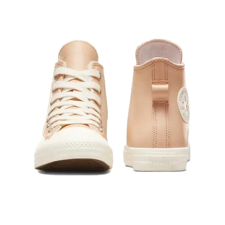 Converse Women's Chuck Taylor All Star Leather High 'Faux Fur Lining Epic Dune Egret' Women's-5
