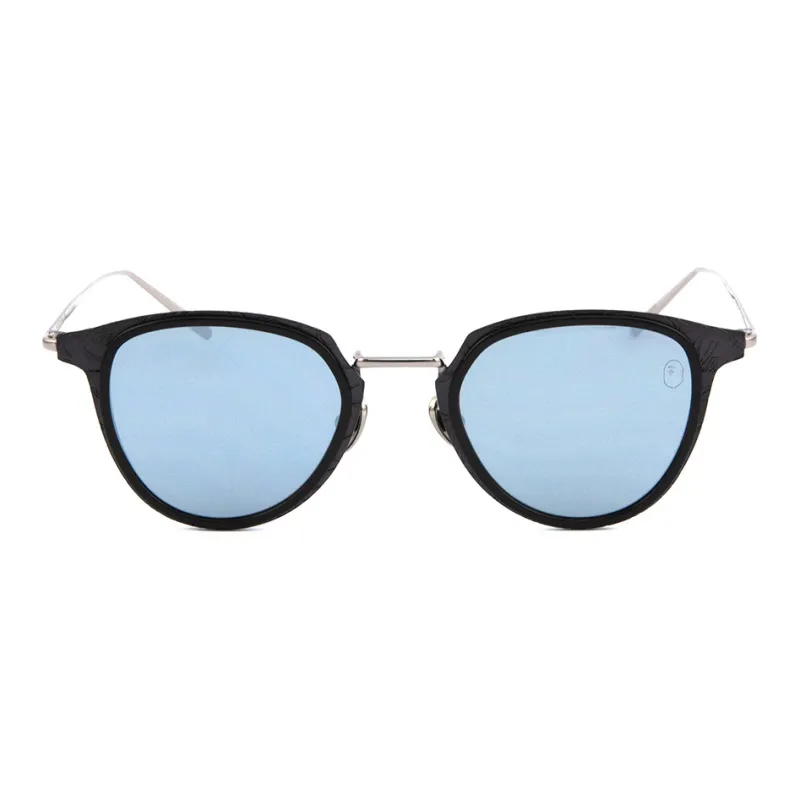 A BATHING APE Stainless Steel Oval Sunglasses Unisex-4