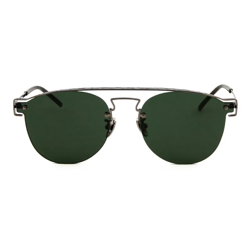 A BATHING APE Stainless Steel Oval Sunglasses Unisex-4