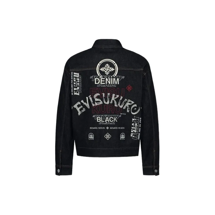 EVISU Denim Jackets Men Denim Blue-1