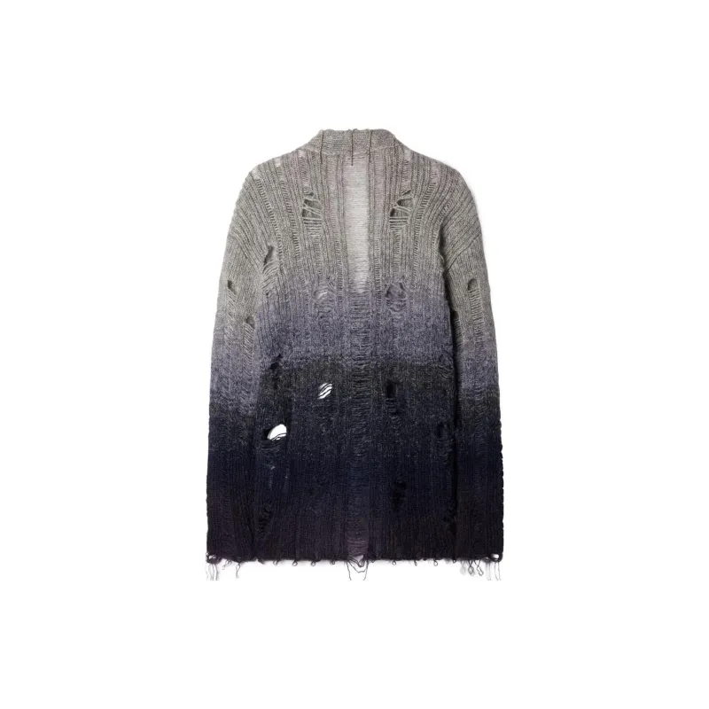 OFF WHITE Distressed Knitted Cardigan-1