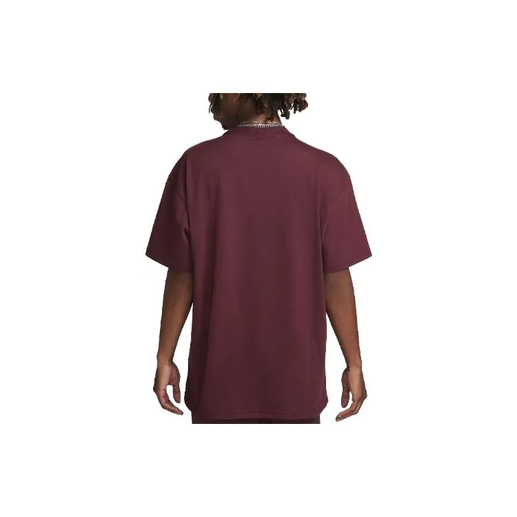 Nike T-Shirts Men Burgundy-1