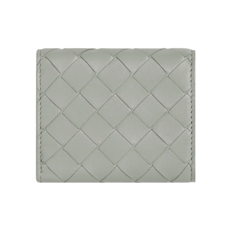 Bottega Veneta Lambskin Wallet Regular Women's Agate Gray-1