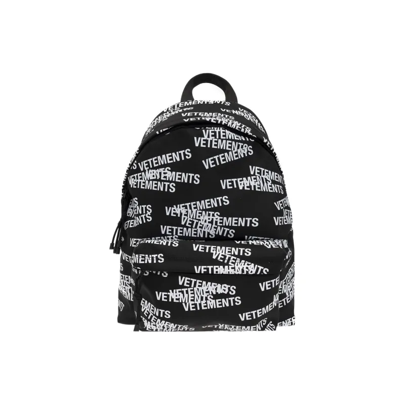 Vetements Polyester Backpack Men's Black-0