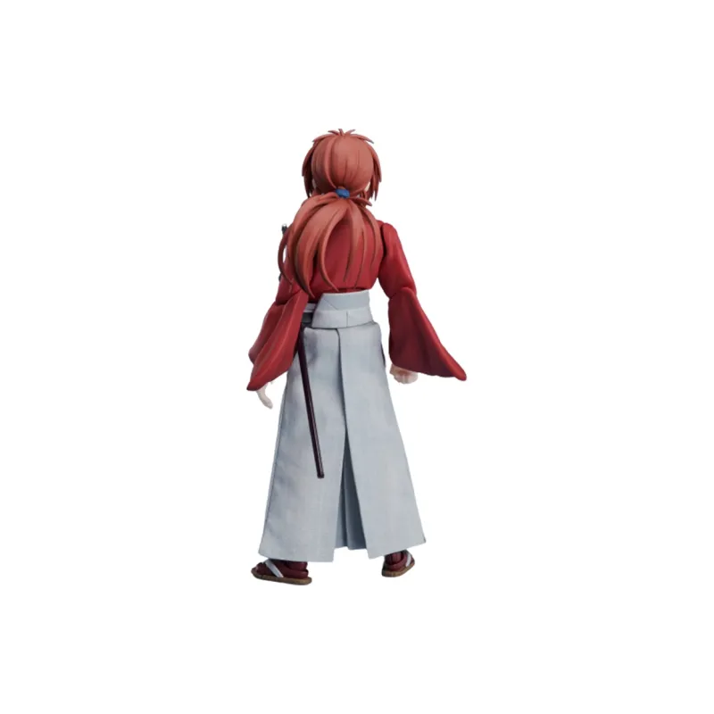 BANDAI BUZZmod. Rurouni Kenshin Meiji Swordsman Romantic Tan Kenshin Himura Action Figures 14cm-1