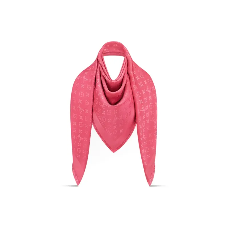 LOUIS VUITTON Monogram Classic Shawls Women's Pink-0