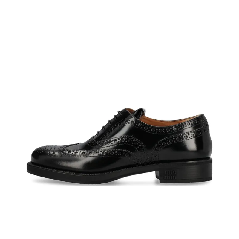 MIU MIU X Church's Leather Brogue Shoes-0