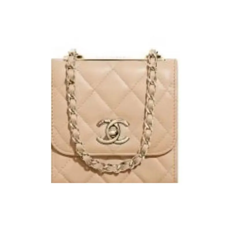 CHANEL WOC Sheepskin Crossbody Bag Women's Beige/Nude-1