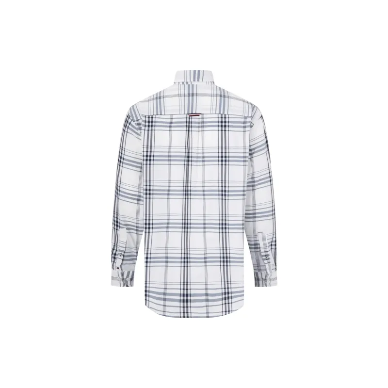 Tommy Hilfiger Shirts Men Gray White Plaid-1