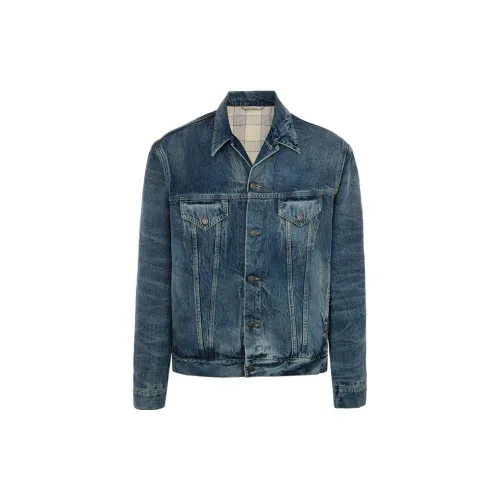 GUCCI Denim Jackets Men Blue