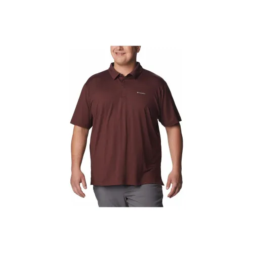 Columbia Tech Trail Polo Shirts Men Coffee