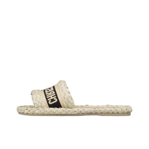 DIOR Christian Dway Slides Sandals Black Women's