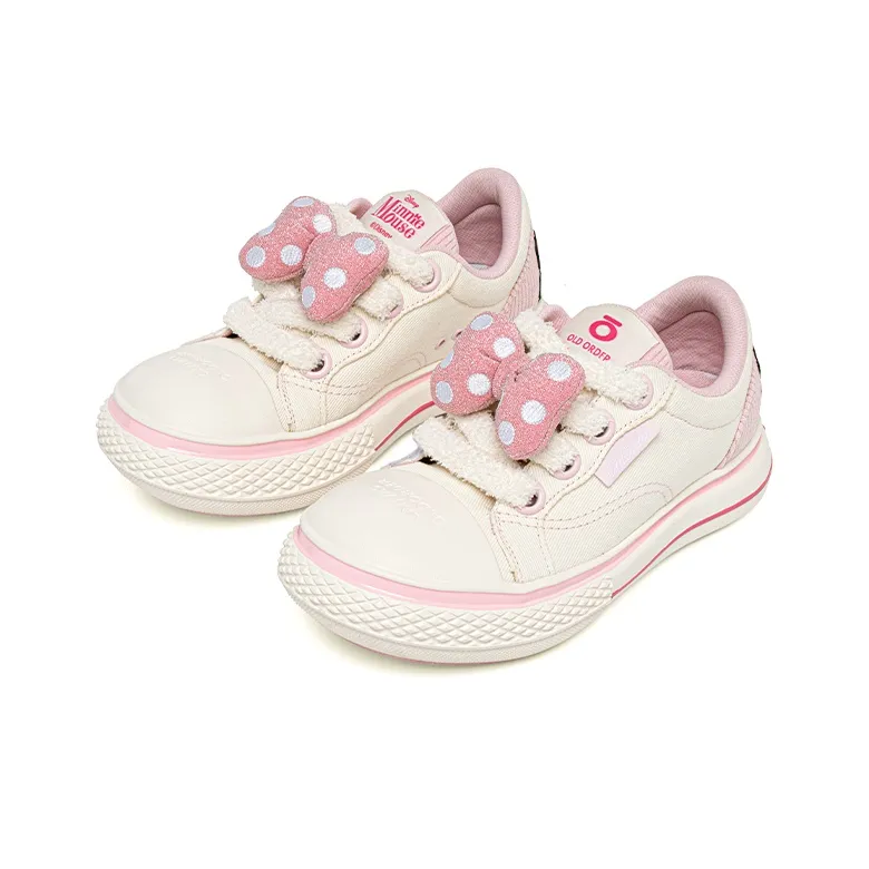 Disney x OLD ORDER Chunky Shoes Low Top Canvas Shoes Unisex Pink White-1