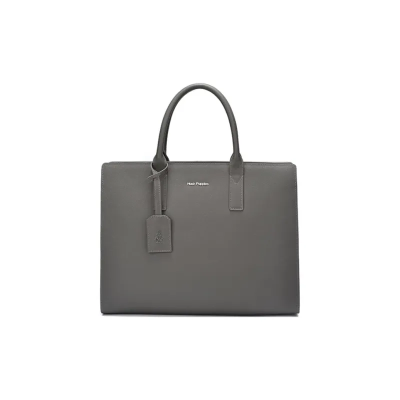 Hush Puppies Cow Leather Briefcases Medium Size Men's Black-5