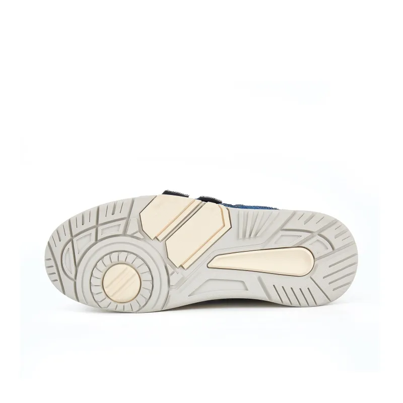 PAUZE Slip Resistant Low Top Skateboard Shoes Unisex Denim Blue-6
