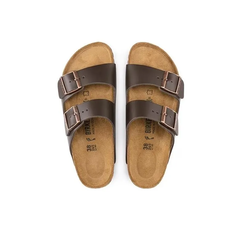 Birkenstock Rubber Sole Slip-Resistant Slide Slippers Women's Dark Brown-3