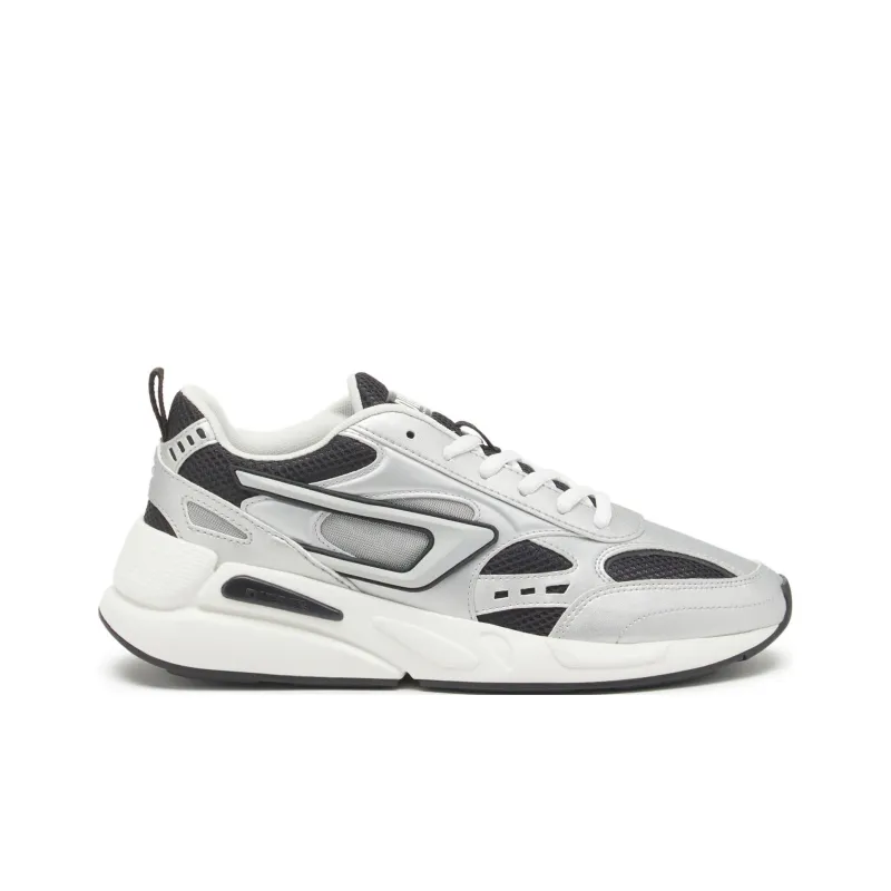 DIESEL Low Top Casual Shoes Women's White Black-1