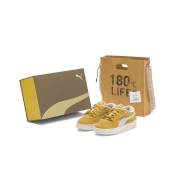 PUMA 180 Corduroy Anti Slip Wear Resistant Low Top Skateboard Shoes Unisex Yellow Special Packaging