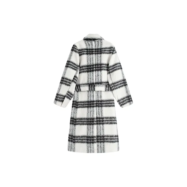 KING PRINCE Coat Women's Black White-1